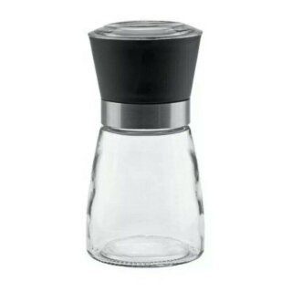 Manuelle Gewürzmühle mit Keramik-Mahlwerk, Glas und Edelstahl, 185 ml 1 Stück