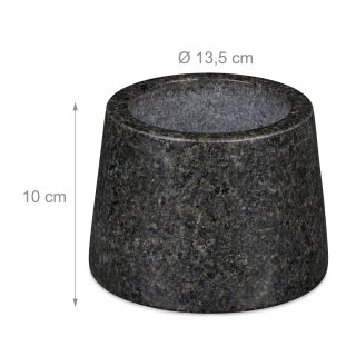 Granitmörser mit Stößel für Pesto Rutschfester Steinmörser