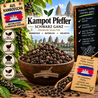 Kampot Pfeffer schwarz ganz 100 g