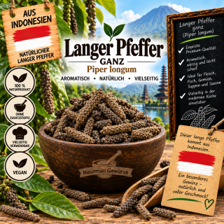 Langer Pfeffer Lampung ganz 2-5 cm 100 g