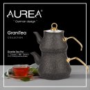 Teekanne Set für Türkischer Tee, Granit Tee Kanne...