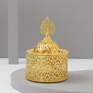 hohler goldener Räuchergefäß Kerzenständer-Ornamente, Raumdekoration 1 Stück