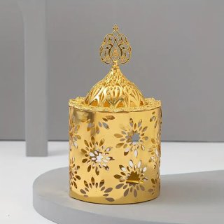 hohler goldener Räuchergefäß Kerzenständer-Ornamente, Raumdekoration 1 Stück