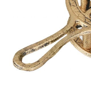 Antikes Stövchen in Gold Schwere Qualität aus rustikalem Gusseisen