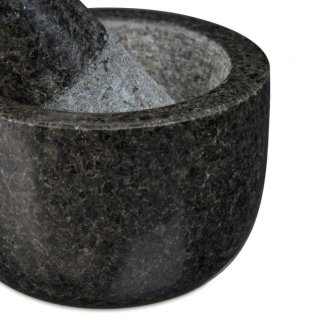 Granit Mörser mit Stößel klein 8,5 cm