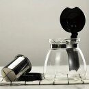 Glas Teekanne mit Edelstahlfilter – Hitzebeständig 