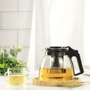 Glas Teekanne mit Edelstahlfilter – Hitzebeständig 