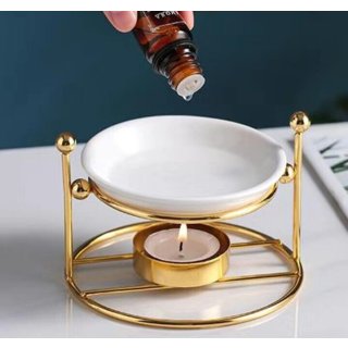 Goldene Farbe Handwerk Kerzenhalter, Aromatherapie Ofen Öl Brenner 1 Stück 