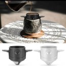 Mesh Faltbarer Handspül-Kaffeefilter, Edelstahl-Kaffeefilter, Schwarz 1 Stück 