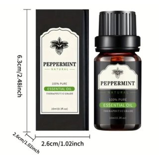 Pfefferminz-Pflanzenätherisches Öl Pfefferminzöl Peppermint Essential Oil 10 ml 