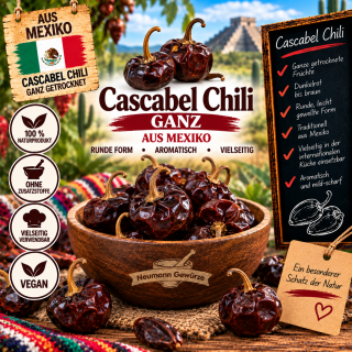 Cascabel Chili Getrocknete Ganze Chilischoten 50 g