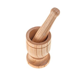Mörser mit Stößel Holz 1 Stück