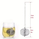 Edelstahl Teefilter mit Hakenkette für losen Tee,...