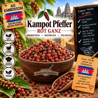 Kampot Pfeffer rot ganz 100 g