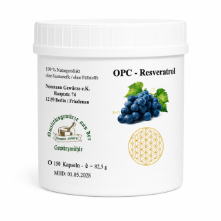 OPC – RESVERATROL OPC (Traubenkernextrakt) 150 Kapseln