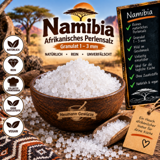 Afrikanisches Perlensalz Granulat 1 - 3 mm 100 g