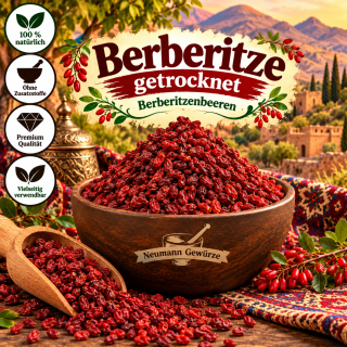 Berberitze getrocknet ganz 100 g Berberitzenfrüchte