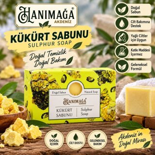 Kükürt Sabunu 100 g DOGAL SABUN KÜKÜRT Seife HANIMAGA SABUN KÜKÜRTLÜ