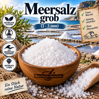 Meersalz grob 1 kg ( 1 - 3 mm )