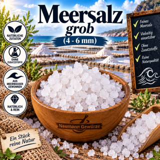 Meersalz grob 1 kg ( 4 - 6 mm )