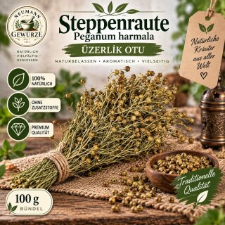 Steppenraute - Peganum - Harmala , Steppenraute Bündel 100 g ÜZERLIK OTU